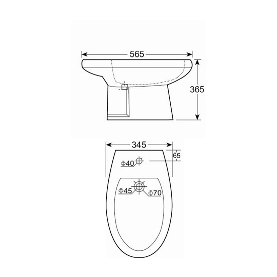 Porta Sanitary Ware - HD2 Bidet