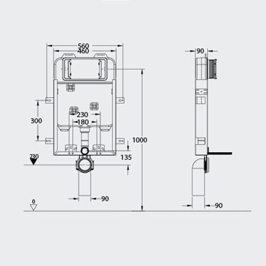 Porta Sanitary Ware - 8801.05.1 Concealed Cistern