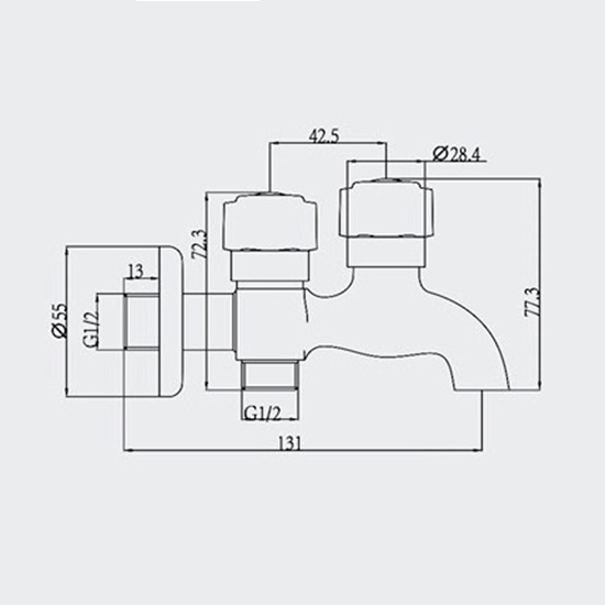 Porta Sanitary Ware - HDA5270 Double Bib Cock