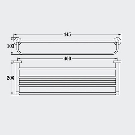 Porta Sanitary Ware - JM02 Double Towel Rack