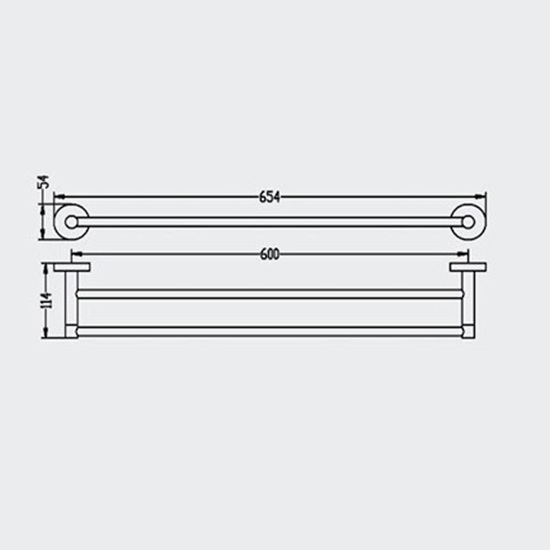 Porta Sanitary Ware - JM12 Double Towel Rod