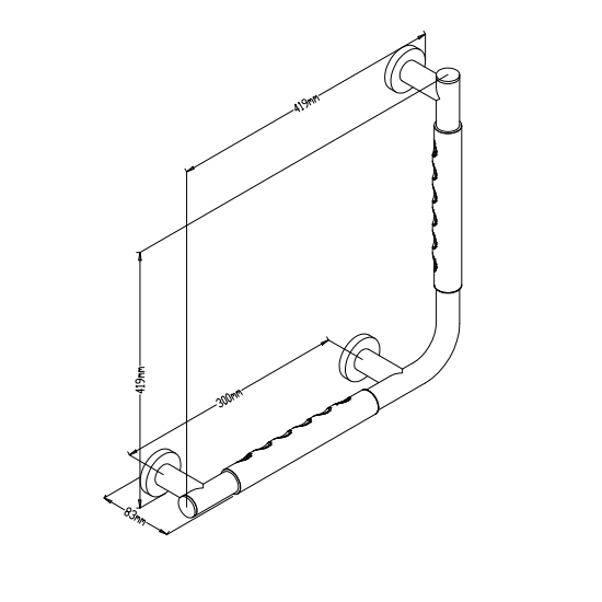 Porta Sanitary Ware - HD93 Grip Bar