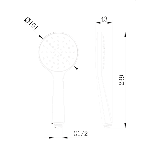 Porta Sanitary Ware - PHS3117D Hand Shower