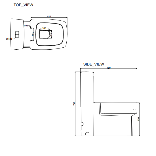 Porta Sanitary Ware - HD185N One Piece WC