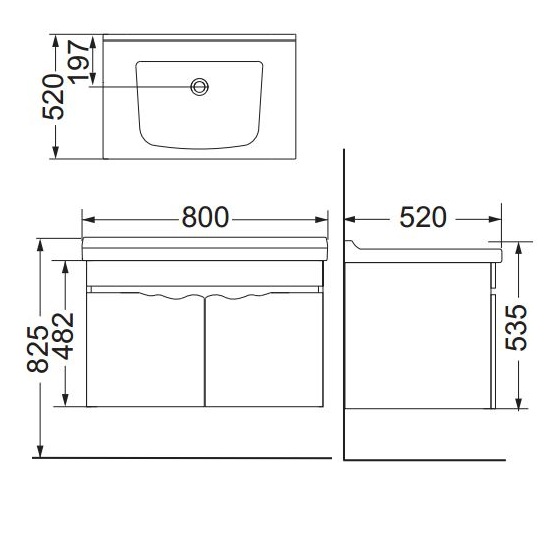 Porta Sanitary Ware - HDFL053 PVC Cabinet