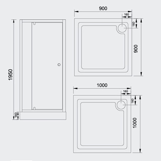 Porta Sanitary Ware - HD1610-HD2102 Shower Cabin