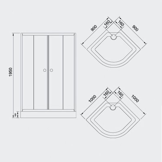 Porta Sanitary Ware - HD1611-HD2101 Shower Cabin