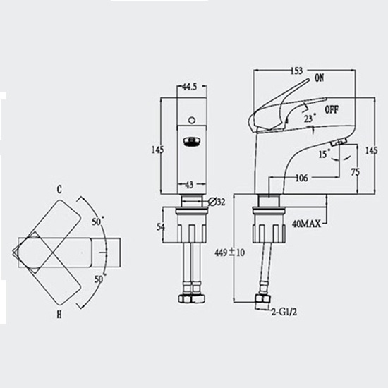 Porta Sanitary Ware - HDA0981M Single Lever Basin Mixer