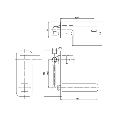 Porta Sanitary Ware - HDA181-WMM Single Lever Basin Mixer