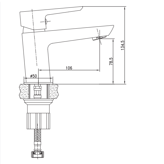 Porta Sanitary Ware - HDA3331M Single Lever Basin Mixer