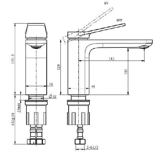 Porta Sanitary Ware - HDA701M Single Lever Basin Mixer