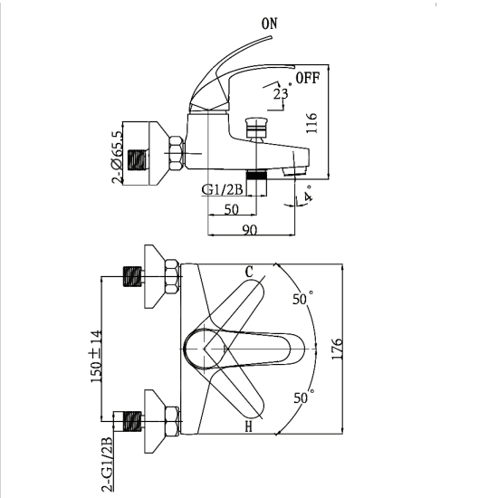 Porta Sanitary Ware - HDA0563Y Single Lever Bath Mixer