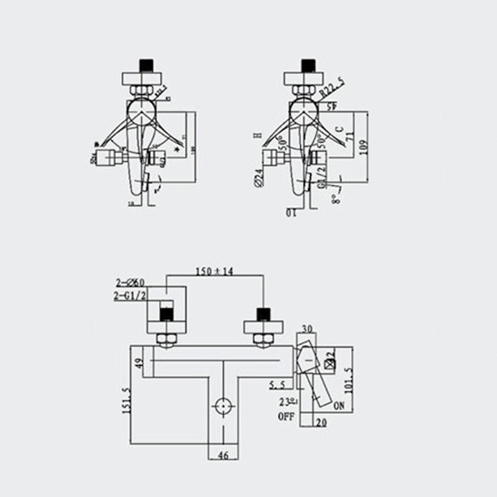 Porta Sanitary Ware - HDA0793Y Single Lever Bath Mixer