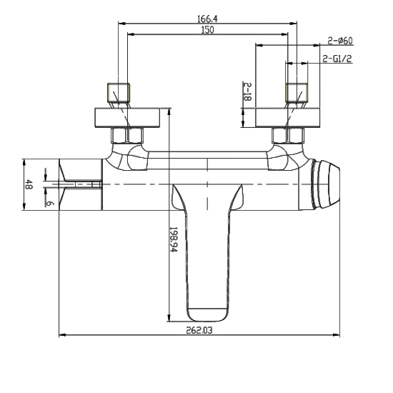 Porta Sanitary Ware - HDA293Y Single Lever Bath Mixer