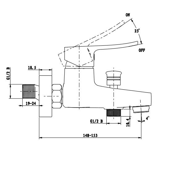 Porta Sanitary Ware - HDA783Y Single Lever Bath Mixer