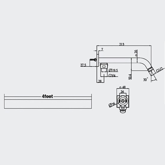 Porta Sanitary Ware - T-ARM Set T-ARM Set