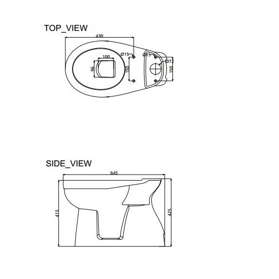 Porta Sanitary Ware - HD22N Two Piece WC