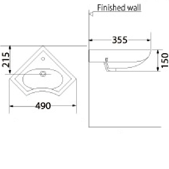 Porta Sanitary Ware - HD1 Washbasin Pedestal