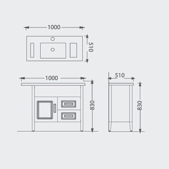 Porta Sanitary Ware - HDFL056 Wooden Cabinet