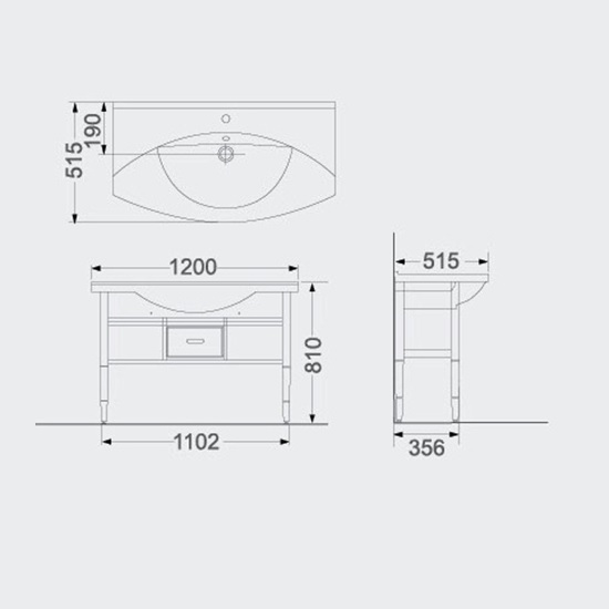 Porta Sanitary Ware - HDFL066 Wooden Cabinet